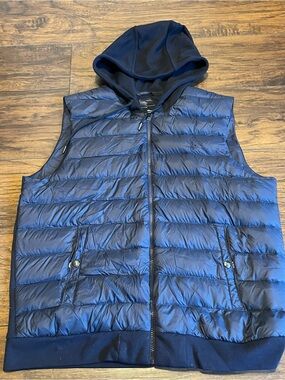 Polo by Ralph Lauren Navy Quilted Hooded Puffer Vest